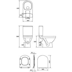 Vas WC Cersanit Zip Simple On Slim (White) Thumb
