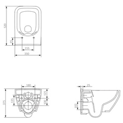 Vas WC suspendat Cersanit Crea К114-016 (White) Thumb