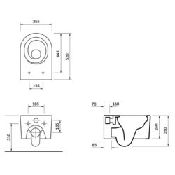 Vas WC suspendat Cersanit Inverto Stream On S701-432 (White) Thumb