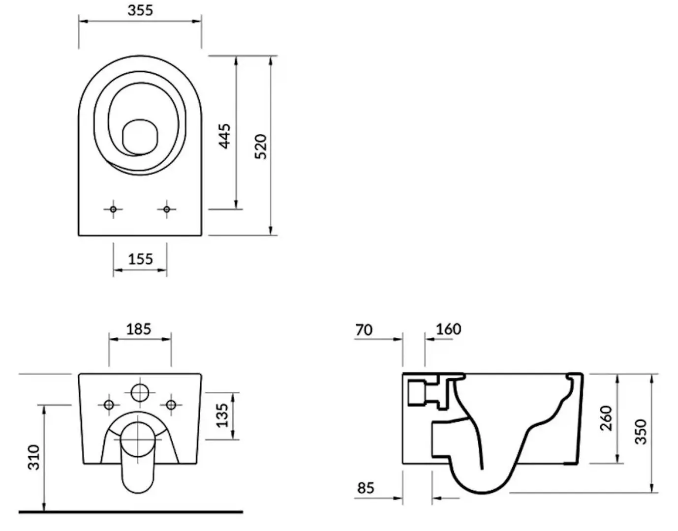 Vas WC suspendat Cersanit Inverto Stream On S701-432 (White)