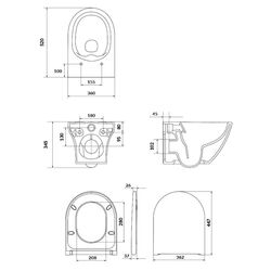 Vas WC suspendat Cersanit Larga Rimless Slim Oval S701-472 (White) Thumb