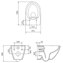 Унитаз подвесной Cersanit Moduo Plus S701-725 (White) Thumb