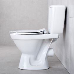 Vas WC cu dus igienic Cersanit Cersania II Simple On Slim K119-014 + Mixxus SUS-333 (White/Inox) Thumb