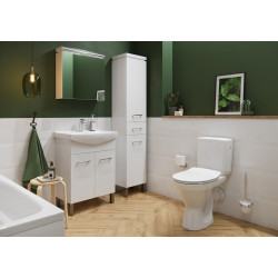 Vas WC cu dus igienic Cersanit Cersania II Simple On Slim K119-014 + Mixxus SUS-333 (White/Inox) Thumb