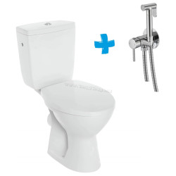 Vas WC cu dus igienic Cersanit Classic + Mixxus SUS-333 (White/Inox)