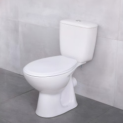 Vas WC cu dus igienic Cersanit President NEW 110204 + Mixxus SUS-333 (White/Inox) Thumb