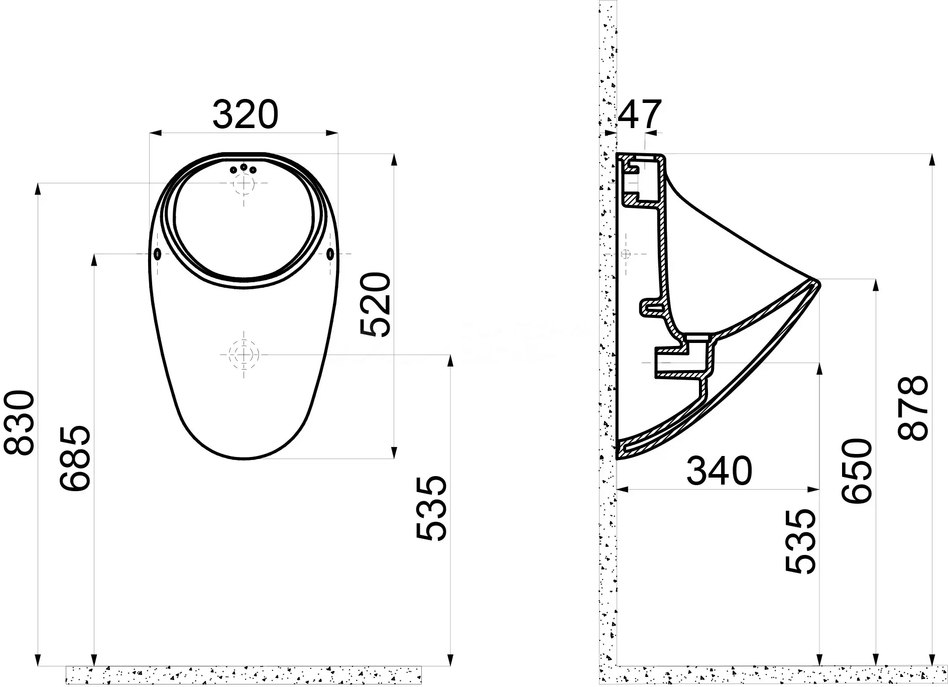 Pisoar Creavit TP635-00CB00E-0000 (White)