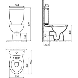 Vas WC - bideu Creavit Sedef SD318 / SD420 / KC1303.01/IT5130 (White) Thumb