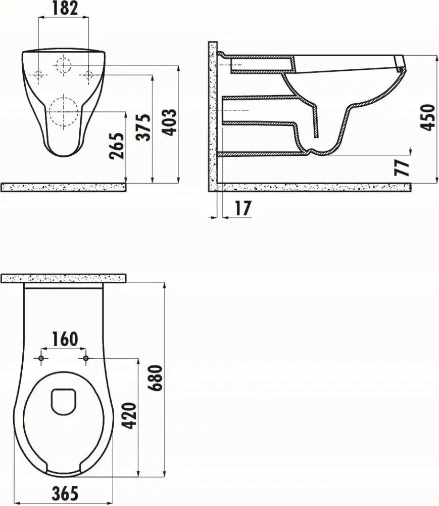Vas WC suspendat Creavit BD320/ KC0403.01 (White) - 4