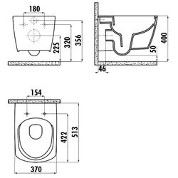 Унитаз-биде подвесной Creavit Elegant EG321-11CB + KC1103.01.00 (White) Thumb