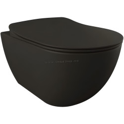 Vas WC suspendat Creavit Free FE320-11KK00E-0000 + KC0903.01.2100E (Coal Black)