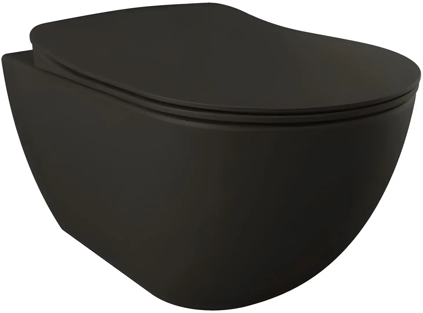 Vas WC suspendat Creavit Free FE320-11KK00E-0000 + KC0903.01.2100E (Coal Black)