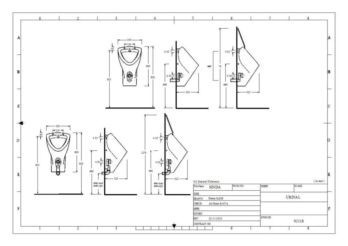 Pisoar Ege Vitrifiye Sinda 92118 (White)