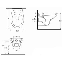 Vas WC suspendat Ege Vitrifiye Era E14303 (White) Thumb