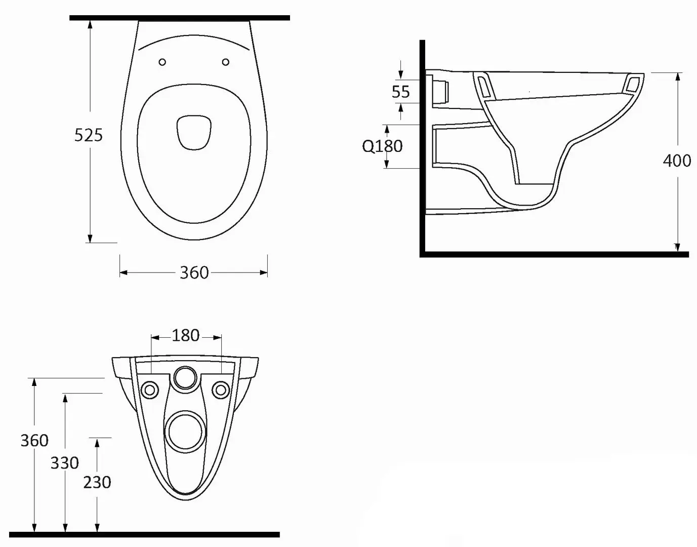 Vas WC suspendat Ege Vitrifiye Era E14303 (White)