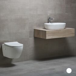 Vas WC-bideu suspendat Ege Vitrifiye Knidos 88343 (White Matt) Thumb