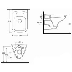 Унитаз подвесной Ege Vitrifiye Olympos (White) Thumb