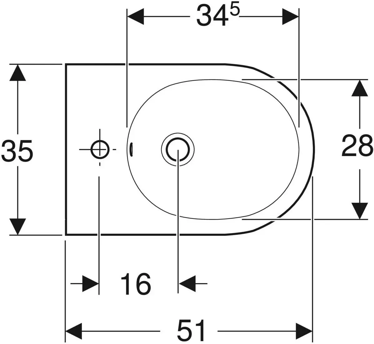 Биде подвесное Geberit Acanto 500.601.01.2 (White)