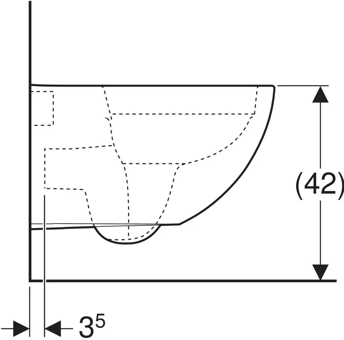 Биде подвесное Geberit Acanto 500.601.01.2 (White)