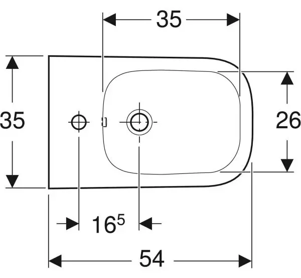 Bideu suspendat Geberit Selnova Square 501.547.01.7 (White)