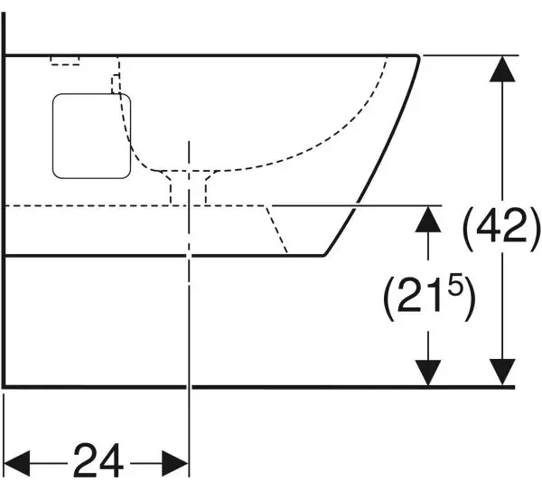 Bideu suspendat Geberit Selnova Square 501.547.01.7 (White)