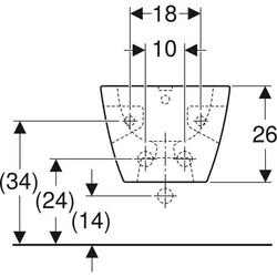 Bideu suspendat Geberit Selnova Square 501.547.01.7 (White) Thumb