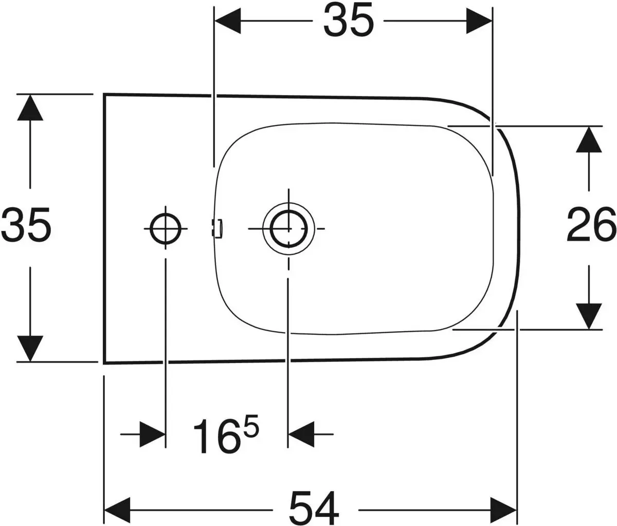 Bideu suspendat Geberit Smyle 500.209.01.1 (White)