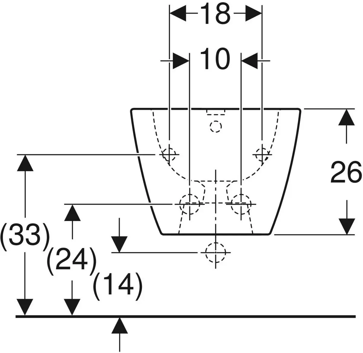 Bideu suspendat Geberit Smyle 500.209.01.1 (White)