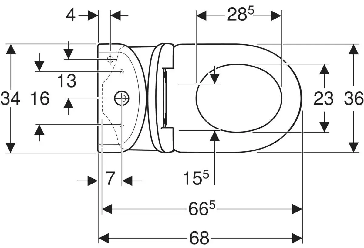 Vas WC Geberit Selnova 501.753.00.1 (White)
