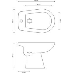 Bideu pe podea GoodHome Baciu (White) Thumb