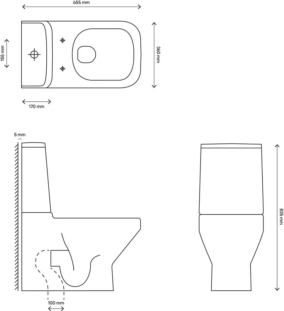 Унитаз GoodHome Teesta (White)