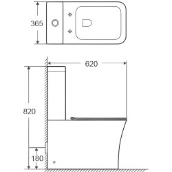 Vas WC compact Goxea GX-12001 (White) Thumb