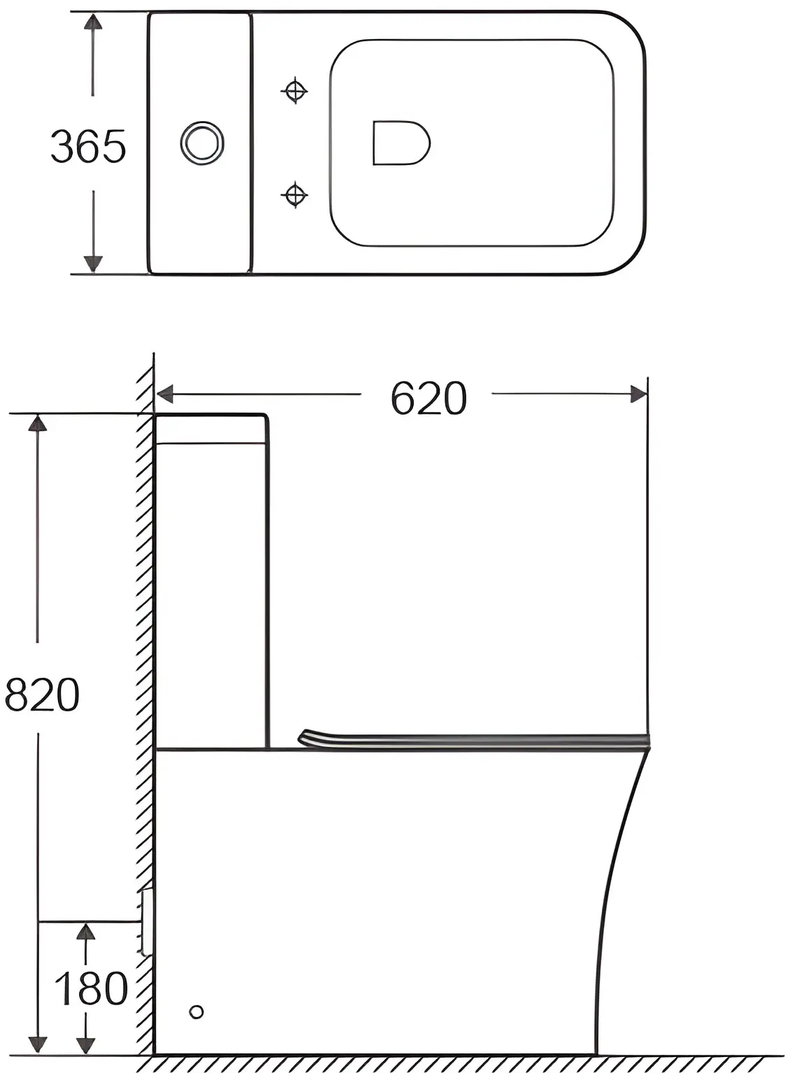 Vas WC compact Goxea GX-12001 (White)