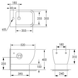 Биде подвесное Imprese Valtice i1106 (White) Thumb