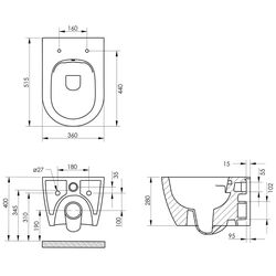 Унитаз-биде подвесной Imprese Blanice i11777 (White) Thumb