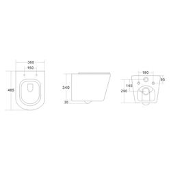 Унитаз подвесной Imprese Jess i11330MG (Grey) Thumb