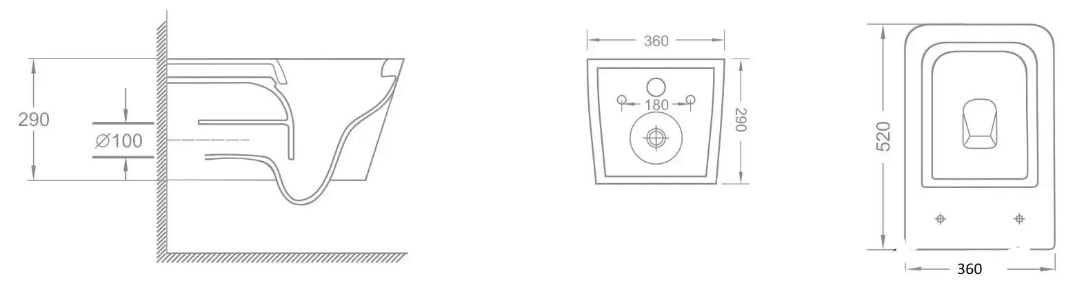Унитаз подвесной Imprese Liben N c06804033 (White)