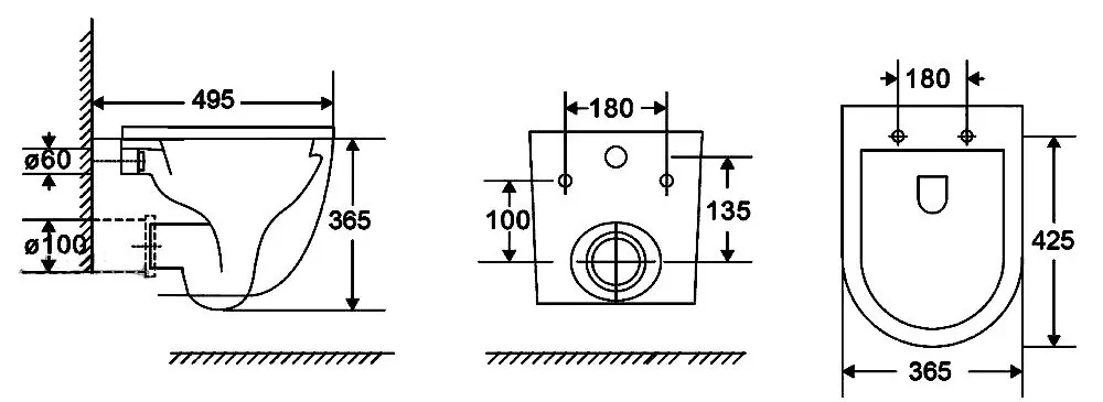 Унитаз подвесной Imprese Rozkos Twist c06310103 (White)