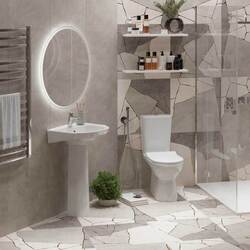 Унитаз-компакт Керамин Альбано R Инкоэр 1 МС c1-c2 (Белый) Thumb