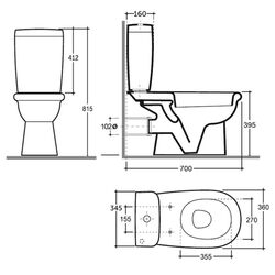 Vas WC Керамин Arecco (White) Thumb