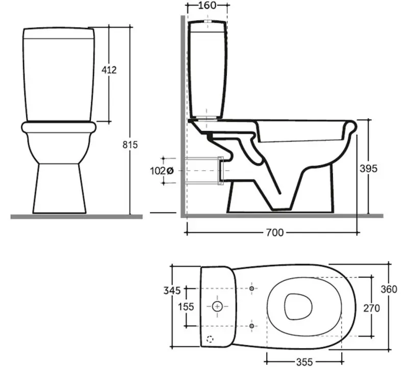 Унитаз-компакт Керамин Ареццо МС (Белый)
