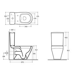 Vas WC Керамин Bari R (White) Thumb