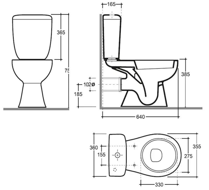 Унитаз-компакт Керамин Позитано Инкоэр-Б1 МС c1 (Белый)