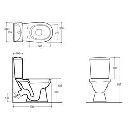 Vas WC Керамин Riva (White) Thumb