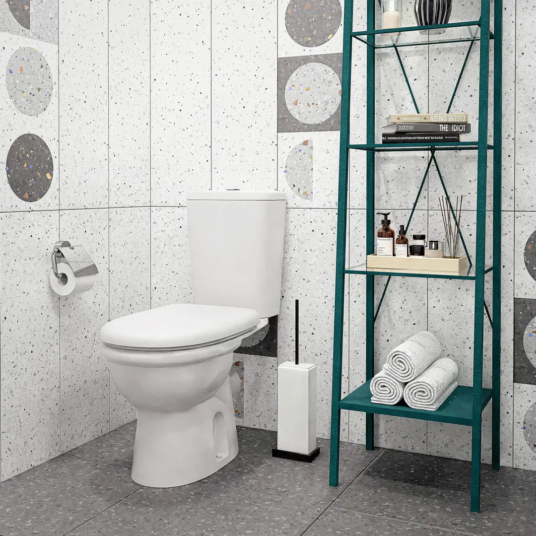 Унитаз с гигиеническим душем Керамин Ареццо МС + Mixxus SUS-333 (White/Inox)