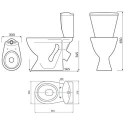 Унитаз-компакт детский Лобненский стройфарфор Вершок 10153-24 (White) Thumb