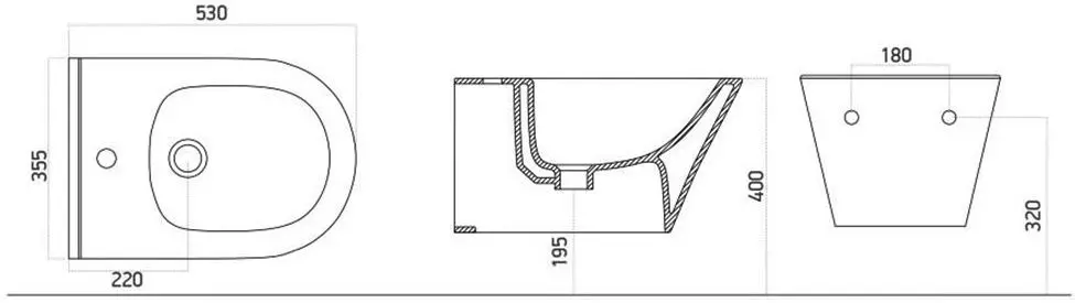 Bideu suspendat Lucco Avva 100324 (White)