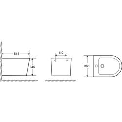 Bideu suspendat Nomi Avanti (White) Thumb