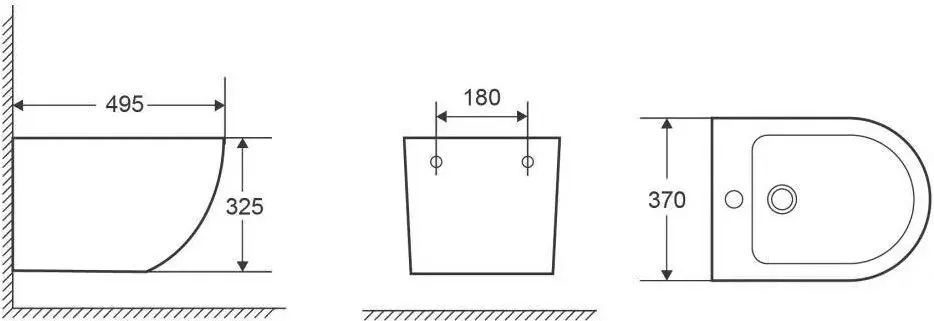 Bideu suspendat Nomi Elegante (White)