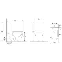 Vas WC Nomi Aura Rimless (White) Thumb
